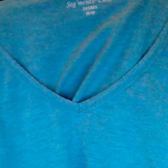 Seg'ments Luxe Womens Long Sleeve V-Neck T-Shirt Top - Picture 4 of 6